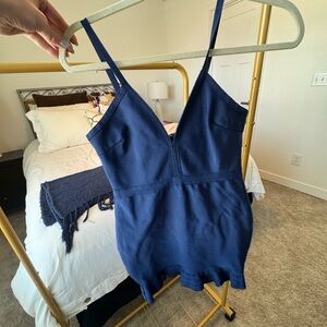 superdown Navy Spaghetti Strap bodycon dress